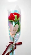 Hand-woven imitation rose string flower hanging gift, artificial flower knitted three-dimensional rose Specification image